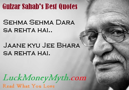 Emotional quotes penned by Gulzar the famous poet