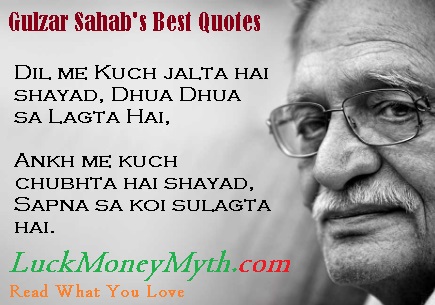 Heart touching Gulzar poetry shayari and quotes