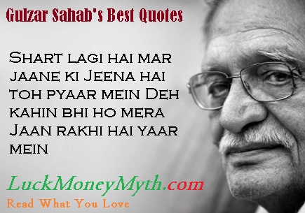 Quotes, shayari and poetry collection from renowned poet Gulzar