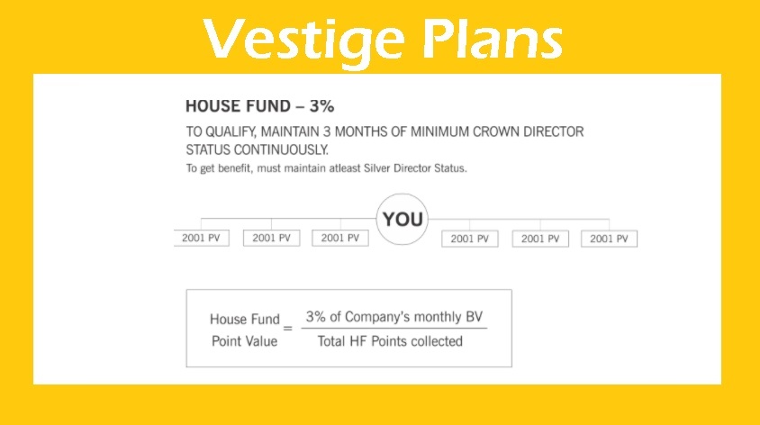 Who can earn House Fund in Vestige's Business Model