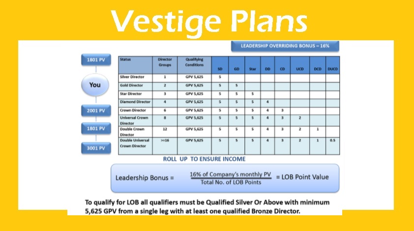 Review of Vestige Plan's Leadership overriding bonus