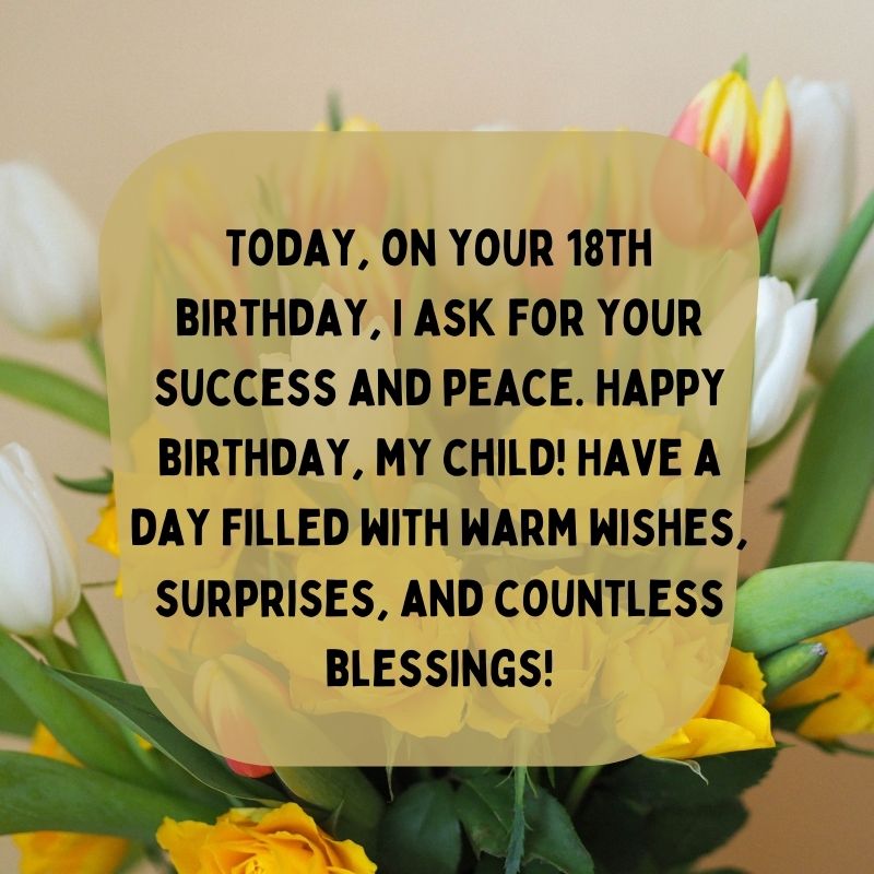 18 th birthday wishes for son