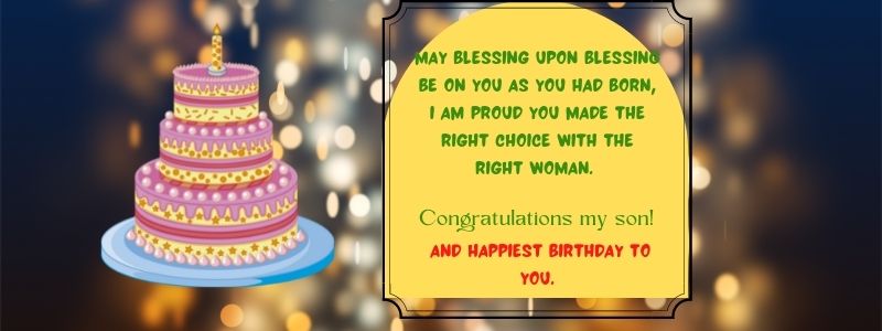 birthday wish for son after marrige