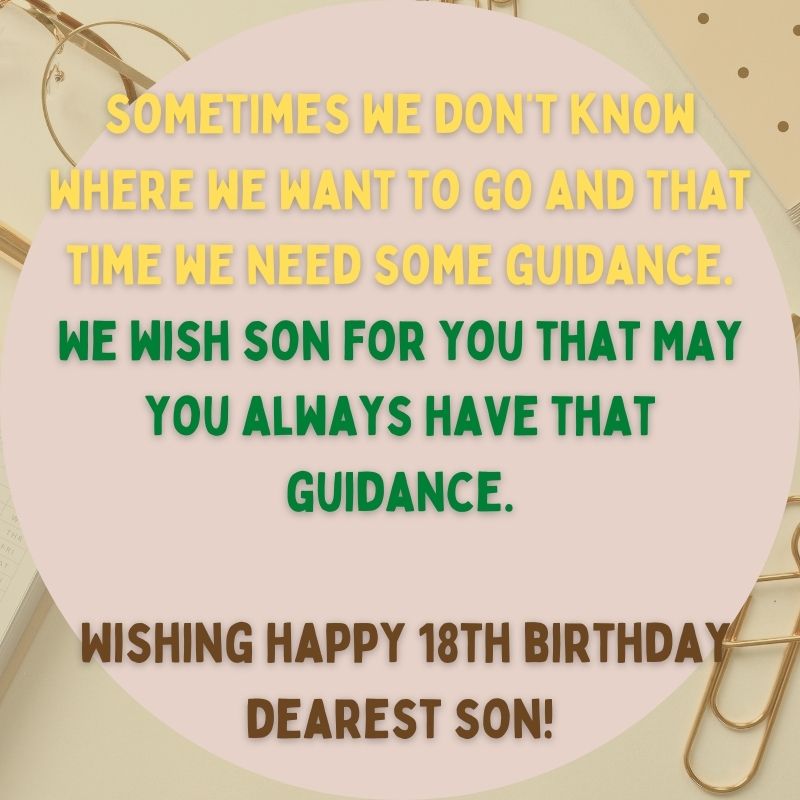 birthday wishes for son on his 18th bdy