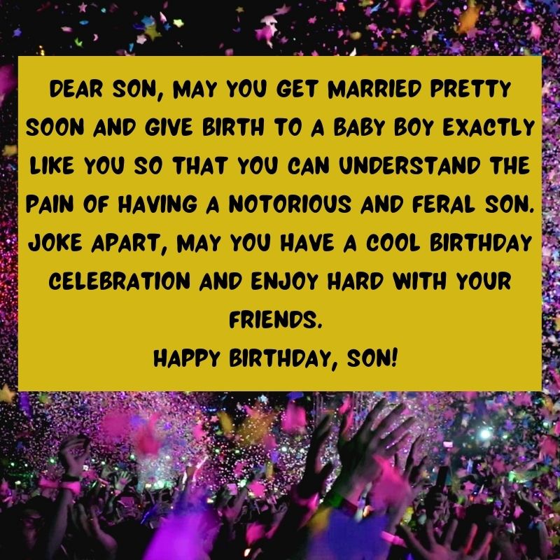 birthday wishes funny images with quotes for son