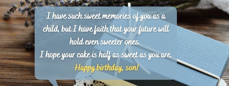 cute birthday wishes for son from his mother