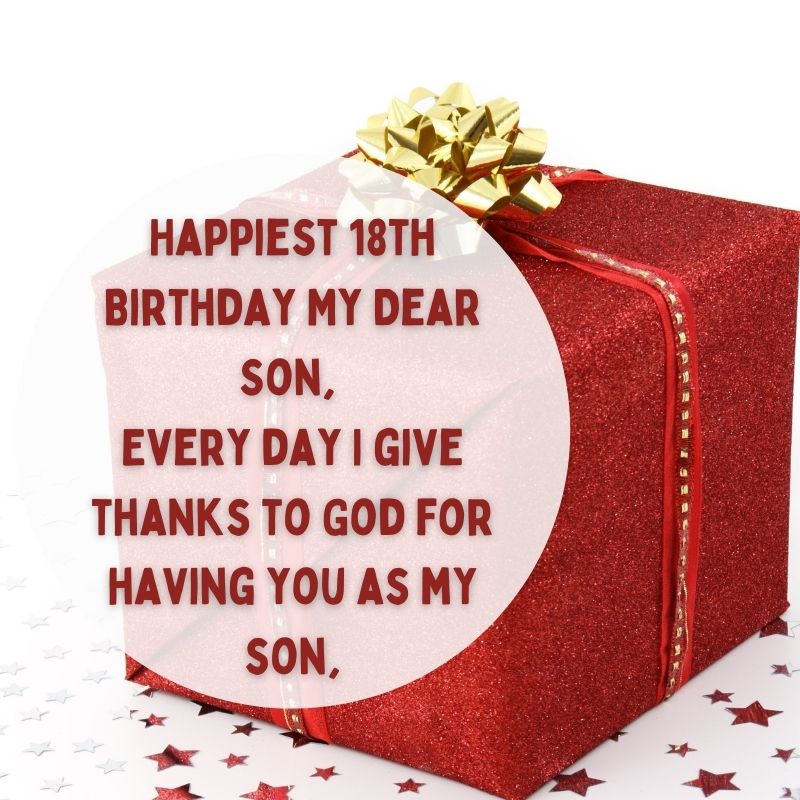 cute birthday wishes for son on his 18th birthday