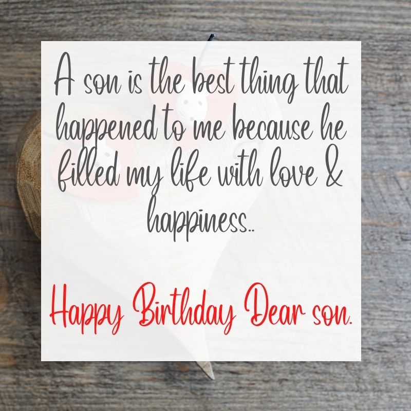 cute birthday wishes son