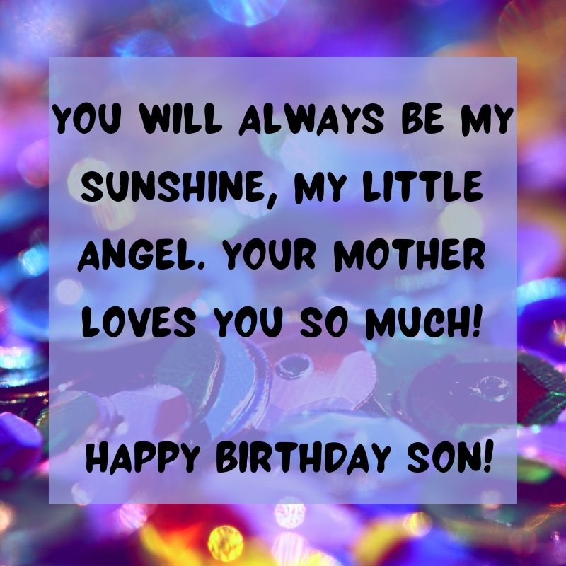 happy birthday cute son wishes with image