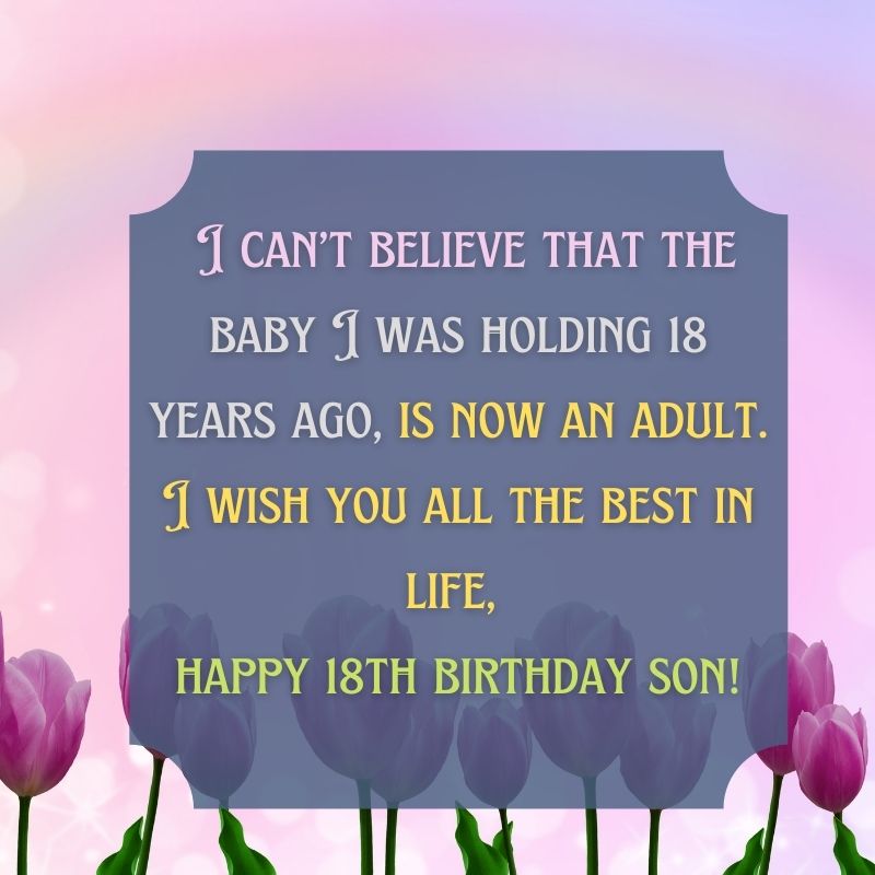 happy birthday images with beautiful wishes for 18th birthday for son