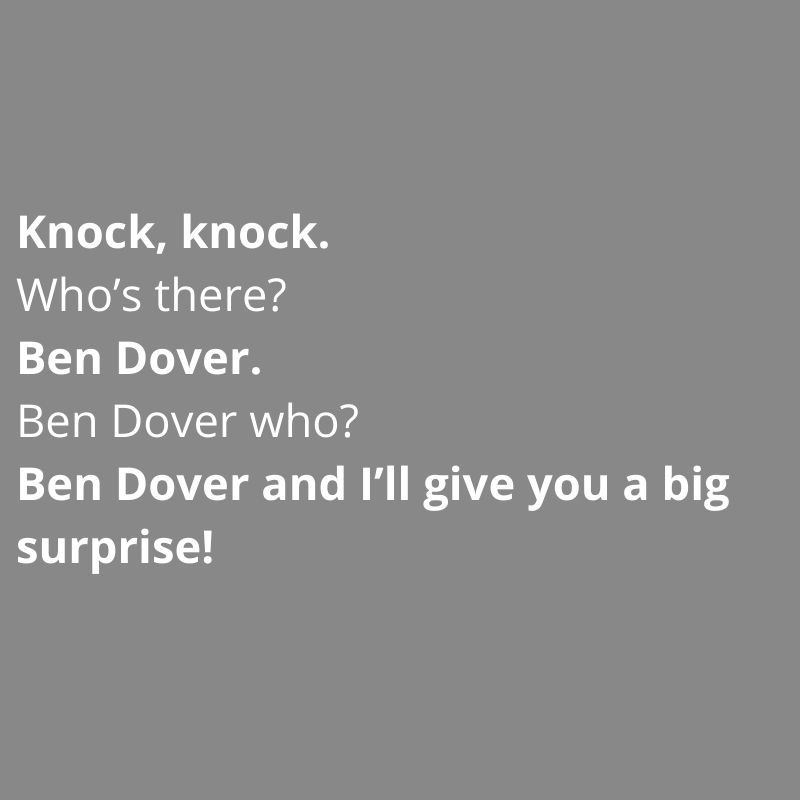 dirty knock knock jokes for adults