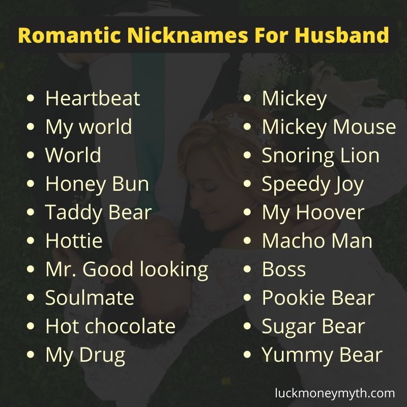 romantic nicknames for husband