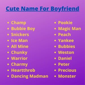 250 Cute Nicknames For Boyfriend (2024) Best Sweet & Romantic