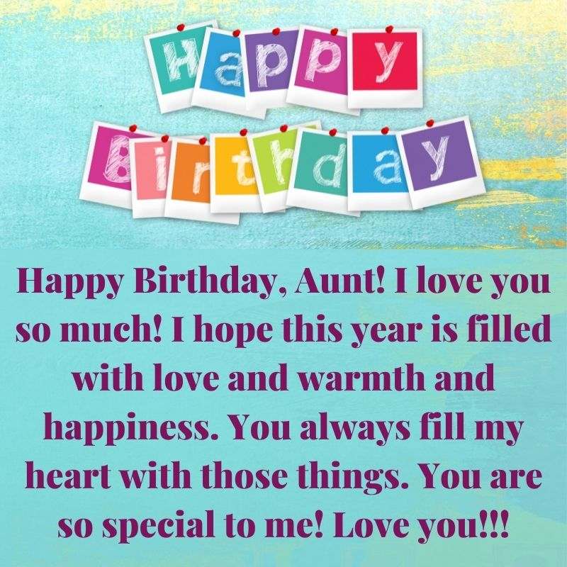 happy birthday message to auntie