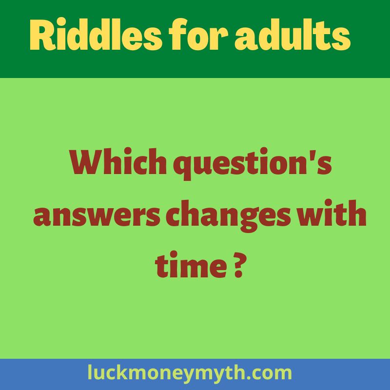 best riddles for adults with answer
