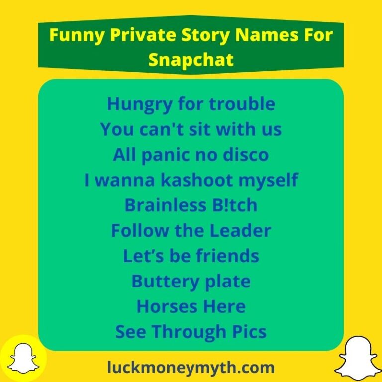 400+ Good Funny Private Story Names For Snapchat Best Ideas