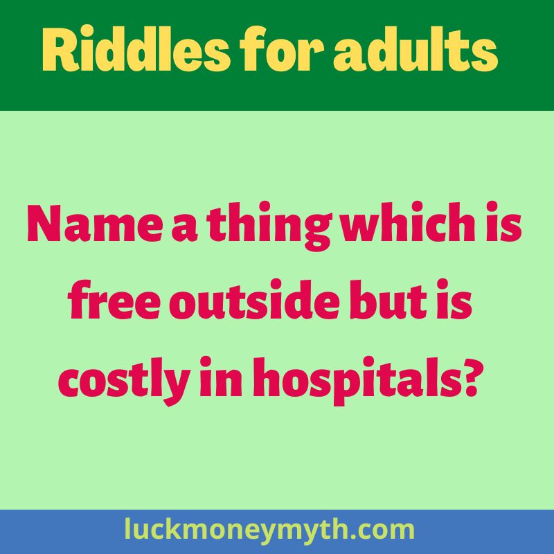 Difficult Riddles for adults with answer