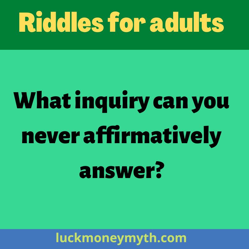 riddles for adults with answer